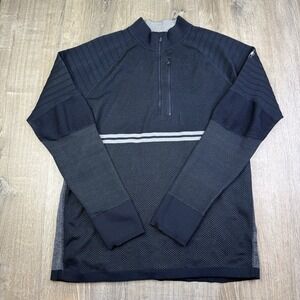 Smartwool Intraknit Merino Tech 1/4 Zip Sweater Blue/Gray Men's Size XL